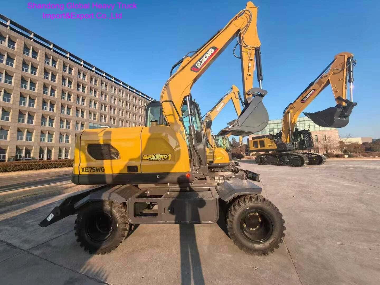 Yüksek Verimli 7 Ton Tekerlekli Ekskavatör, 0,23m³ Kapasite ve 48 kW Motor ile Toprak İşleri İçin