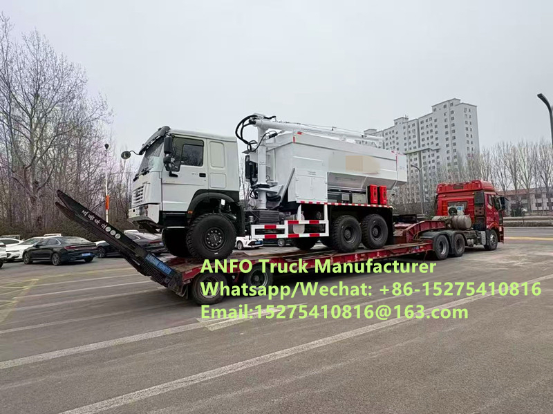 Good off-road performance low price 6x6 8x8 10/15/20/30T mixing and charging bulk explosives ANFO Truck Emulsion Blasting service Drilling Zambia/Zimbabwe/Tanzania/Ghana/Guinea/Namibia/Guyana