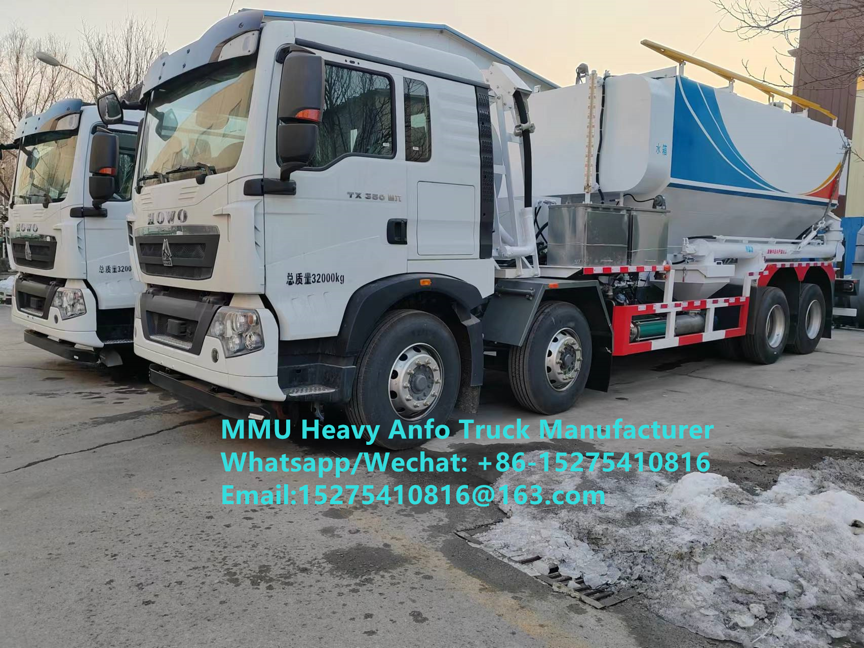 Çok fonksiyonlu ağır amonyum yağı patlayıcılarını güvenli bir şekilde karıştırma ve doldurma Kamyon 15/20/25Ton Ağır Emülsiyon ANFO Kamyon MMU MEMU Rusya/Kazakistan/Özbekistan/Endonezya/Gine Madencilik Patlatma Hizmeti