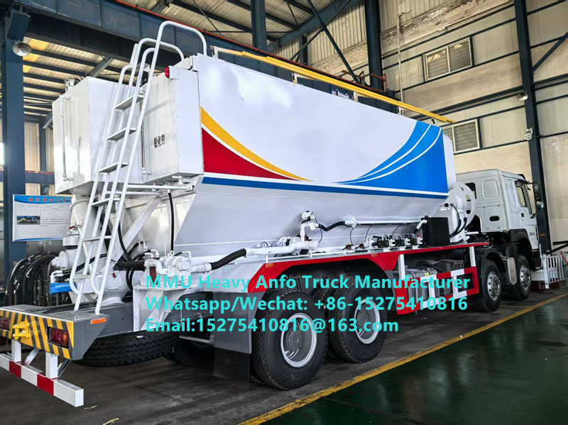 Ucuz Fiyat Karıştırma ve şarj çok fonksiyonel ağır amonyum petrol patlayıcıları Kamyon 15/20/25 Ton Ağır Emülsiyon ANFO Kamyon Rusya/Kazakistan/Uzbekistan/Endonezya/Gvineya Madencilik Patlatma Servisi