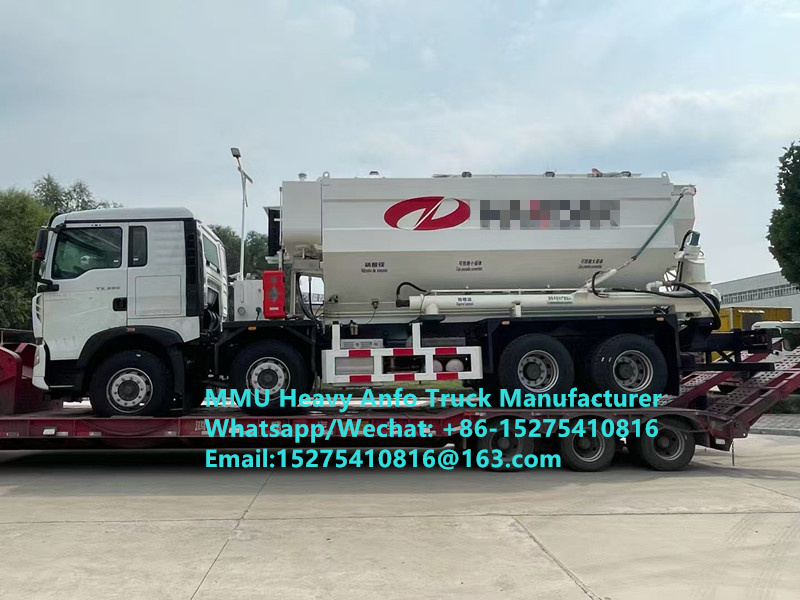 Akıllı HOWO karıştırma ve şarj çok fonksiyonel ağır amonyum petrol patlayıcıları Kamyon 15/20/25Ton Ağır Emülsiyon ANFO Kamyon Zambiya/Zimbabwe/Tanzanya/Ghana/Gineya/Peru Madencilik Patlama Servisi