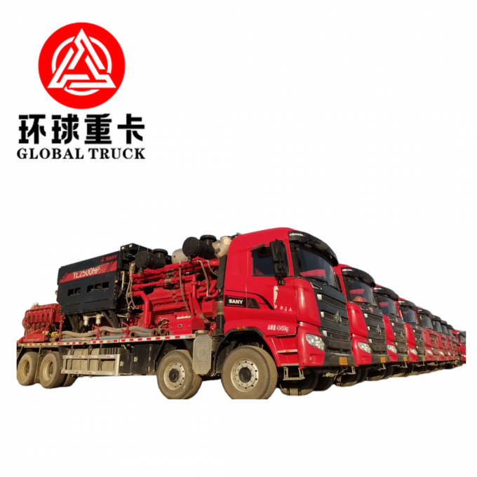 SANY 8×6 Oilfield Fracturing Mortar Tank Truck in operational environment